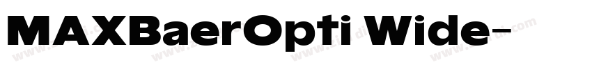 MAXBaerOpti Wide字体转换